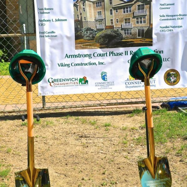 5.5.21-Ground Breaking - Banner and shovels